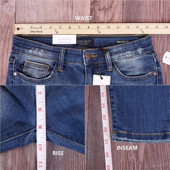 NWT Judy Blue Womens Size 9/29 Relaxed Fit Distressed Denim Jeans JB8271DK - Picture 16 of 16
